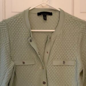 White House Black Market Mint Textured Jacket